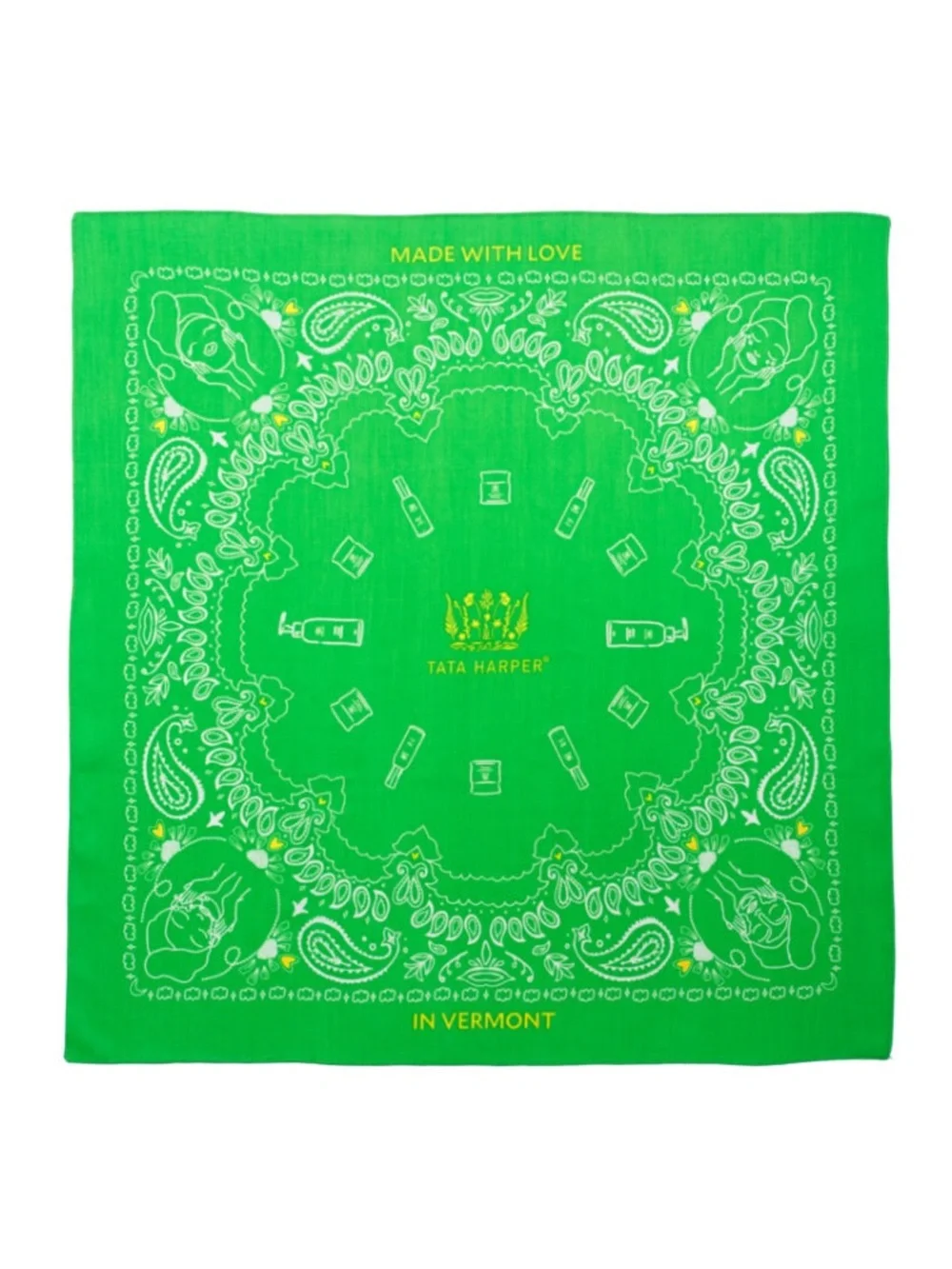 NEW! Tata Harper Cosmetic Pouch Bag & Green Beauty Bandana